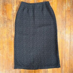 Casual Corner Black Patterned Skirt